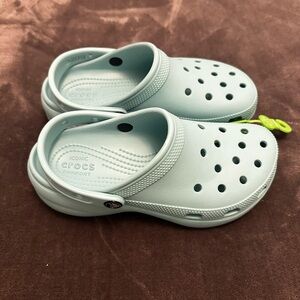 Light Blue platform Crocs